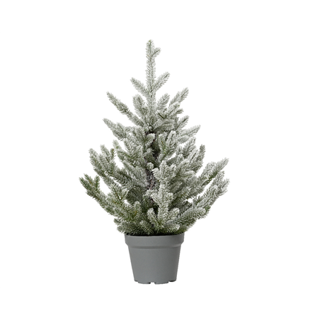Albero Con Vaso Norway Innevato H90cm D63cm
