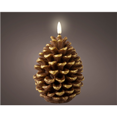 CVHOMEDECO. Candele in vera cera, a LED, immerse a batteria, con timer e timer, decorazione rustica, senza fiamma, 12 cm, bordeaux, 6 pezzi in una confezione