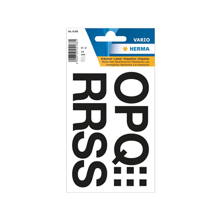Etichette Adesive  Lettere O-Z 33mm