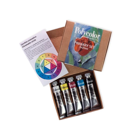 Confezione 5 Tubi Polycolor 20ml Set Primari