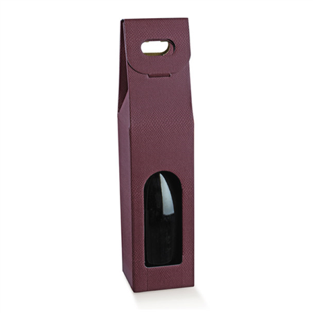 Scatola 1 Bottiglia Vino Man. 90x90x370mm (2) Skin Vinaccia