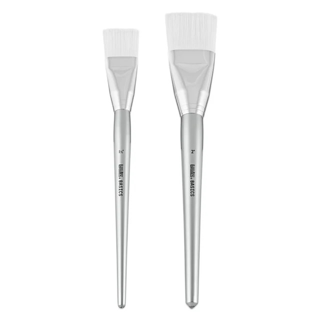 Set 2 Pennelli Basics Manico Lungo Piatto 11/2 Piatto 2 — immagine 2