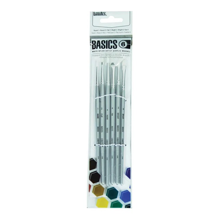 Set 6 Pennelli Basics Manico Corto Assortiti