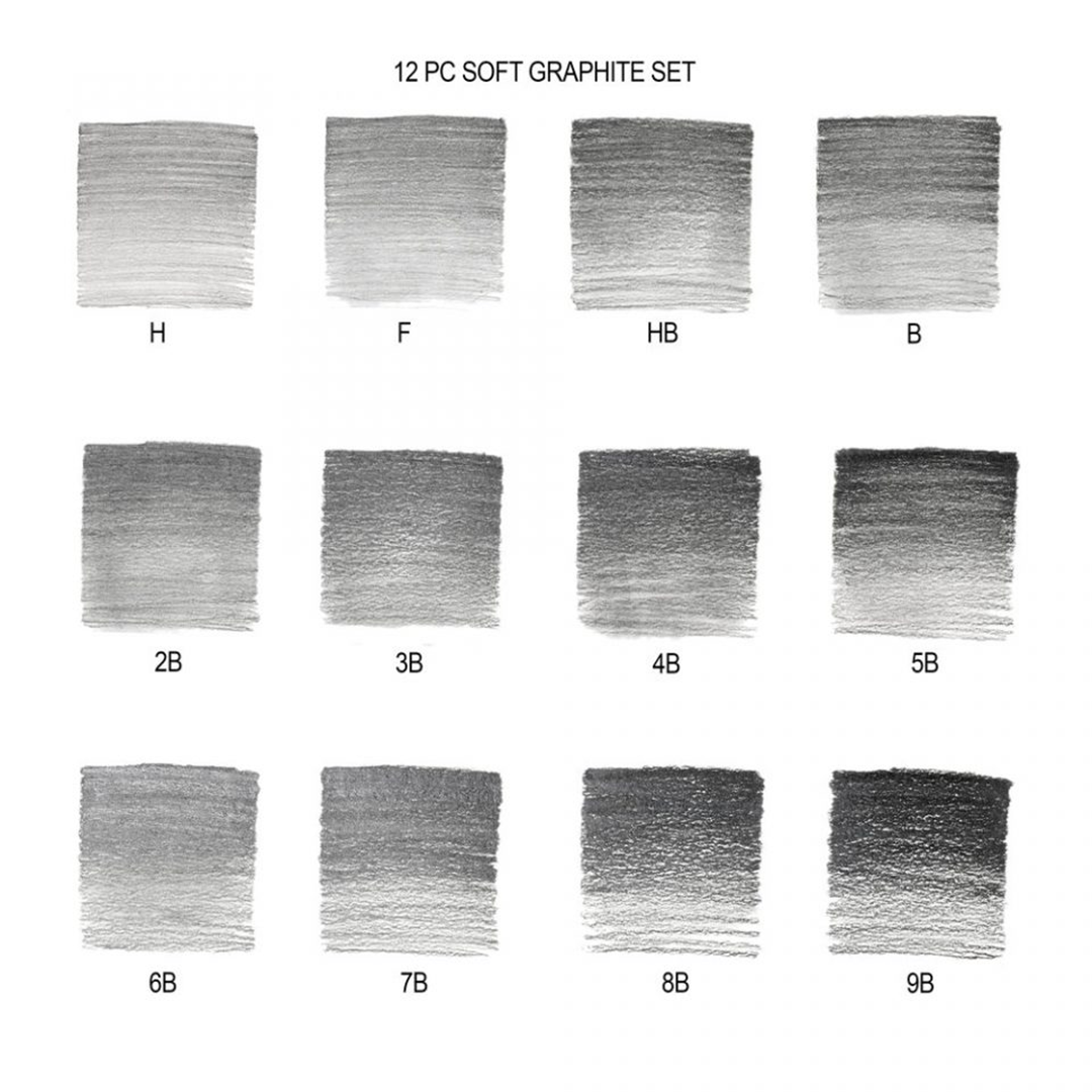 Set 12 Matite Studio Collection Grafite Da H A 9b (mina Morbida) — immagine 2