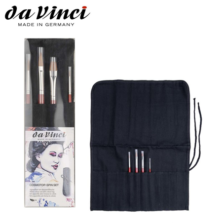 Set 4 Pennelli Cosmotop-Spin Per Acquerello Con Astuccio Portapennelli In Cotone