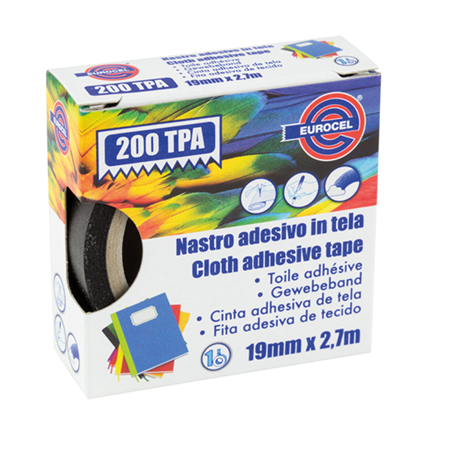 Nastro Adesivo Telato 19x270 Tpa200 Nero