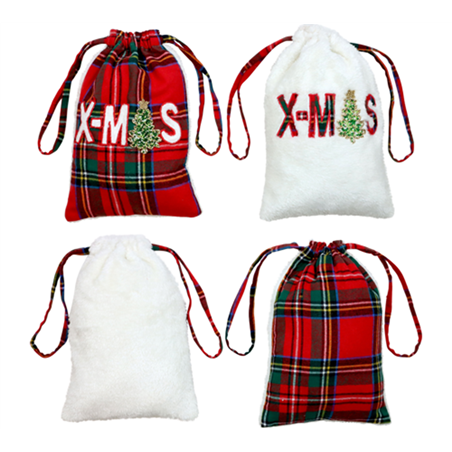 Sacco Tessuto X-Mas Scozzese 30x20cm