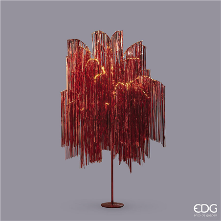 Albero Led Frange 960microled H180cm D90cm Rosso