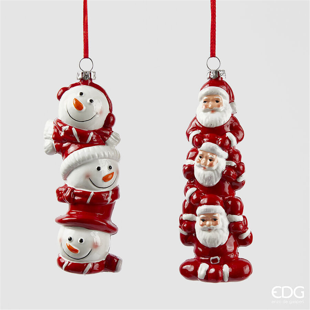 Ornamento Pvc Infrangibile Babbo/omino H14,5 Bianco Rosso