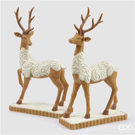 Renna Decorativa Marzapane H44cm Halzenut