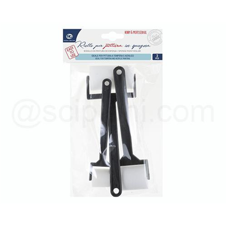Set Rulli Per Pittura In Spugna Pezzi 3 Cm. 6/4/2,5