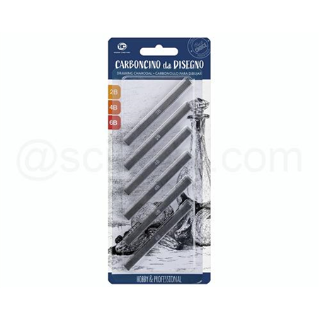 Set Carboncini Da Disegno In Grafite Pezzi 6 2b/4b/6b