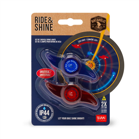 Set 2 Luci Per Raggi Bicicletta Ride & Shine Space
