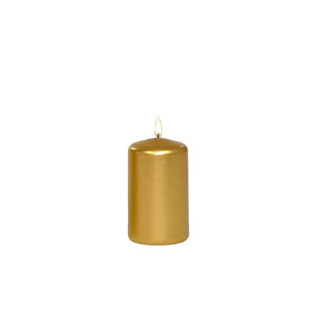 Candela Moccolo Metal D40mm H70mm  4pz Oro
