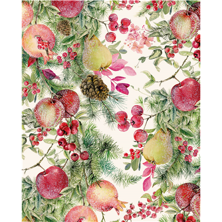 Carta Regalo 70x100 Natale  Frutta Ghiacciata
