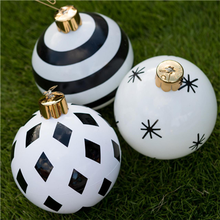 Mini Sfera Gonfiabile 20cm Trio  Black And White