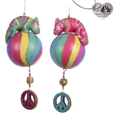 Sfera D18cm Camaleonte Peace&love Multi