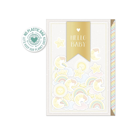 Biglietto Auguri Doppio  Hello Baby