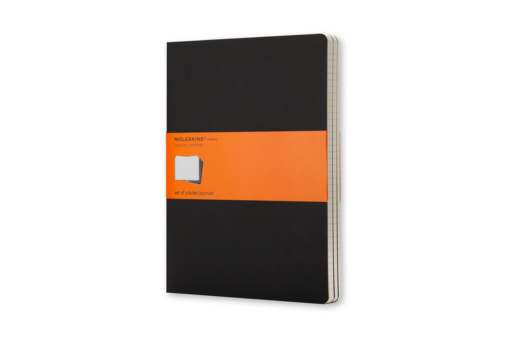 Cahier Xl Righe 3pz Nero Soft