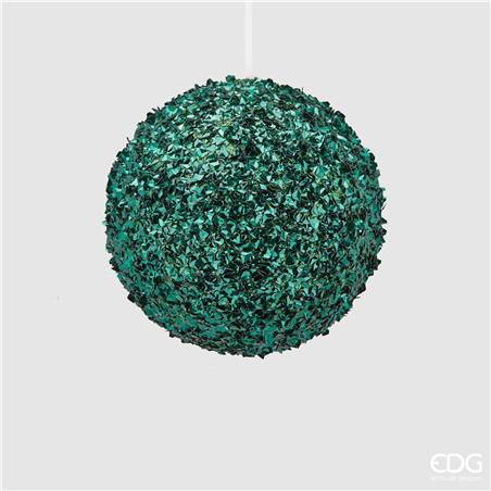 Sfera D15cm Pvc Glitter Verde Scuro