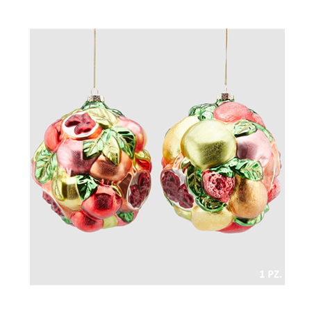 Sfera Vetro 1pz. D15cm  Frutta Mix Multicolor