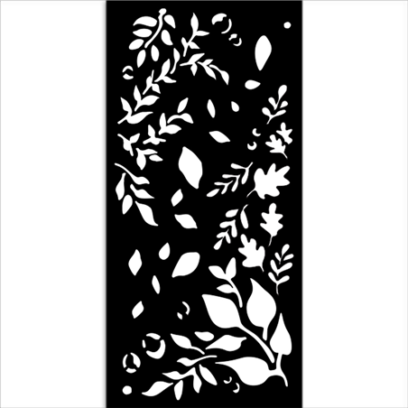 Stencil Media 12x25 Cm. Spessore 0,25 Mm Foglie Grandi