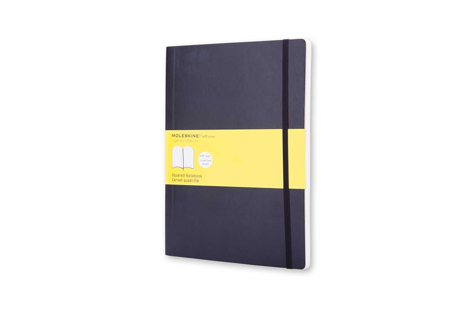 Notebook Quadretti 5mm Xl A4 Nero Soft Cover