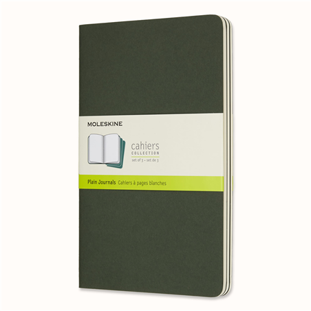 Cahier Large Neutro 3pz Verde Mirto