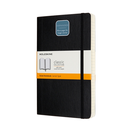 Notebook Righe Large Expanded Black - Nero