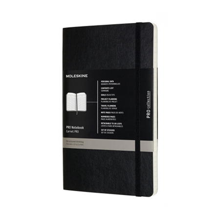 Taccuino Pro Large Righe Hard Black - Nero
