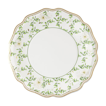 Piatto Carta 27cm 8pz  Camelia