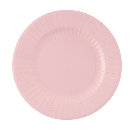 Piatto Carta 27cm 8pz  Rosa Geranio