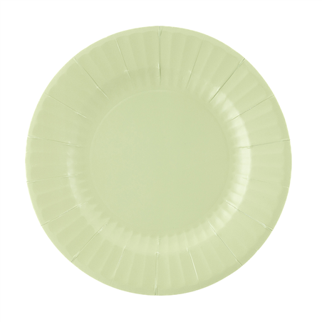 Piatto Carta 27cm 8pz  Verde Salvia