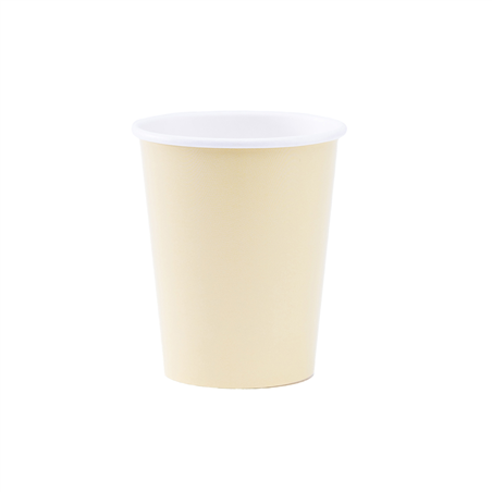 Bicchiere Carta 250cc 8pz  Sabbia