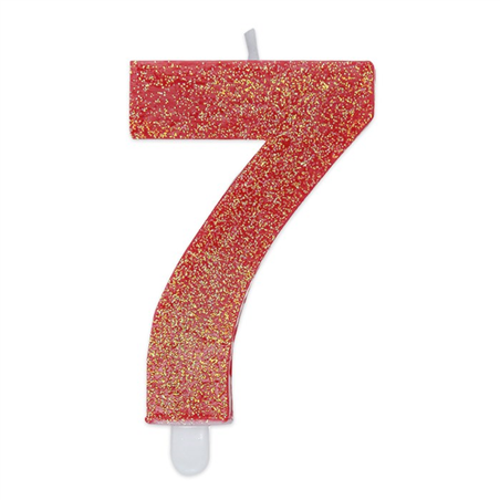 Candela Numero Sweety Glitter Rosso 7
