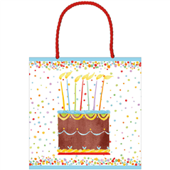 Grande sacchetto regalo di compleanno con carta velina e biglietto, 33 cm, nero e oro, per uomini e donne