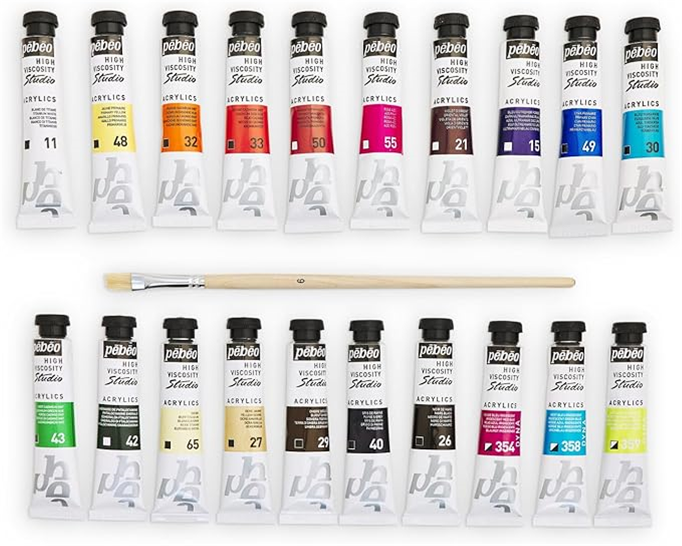 Scatola Acrylics Studio 20 Tubi 20 Ml Con Pennello — immagine 2