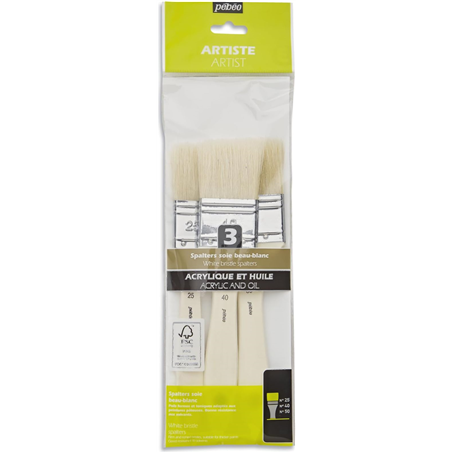 Astuccio 3 Spalters Setola Bianca