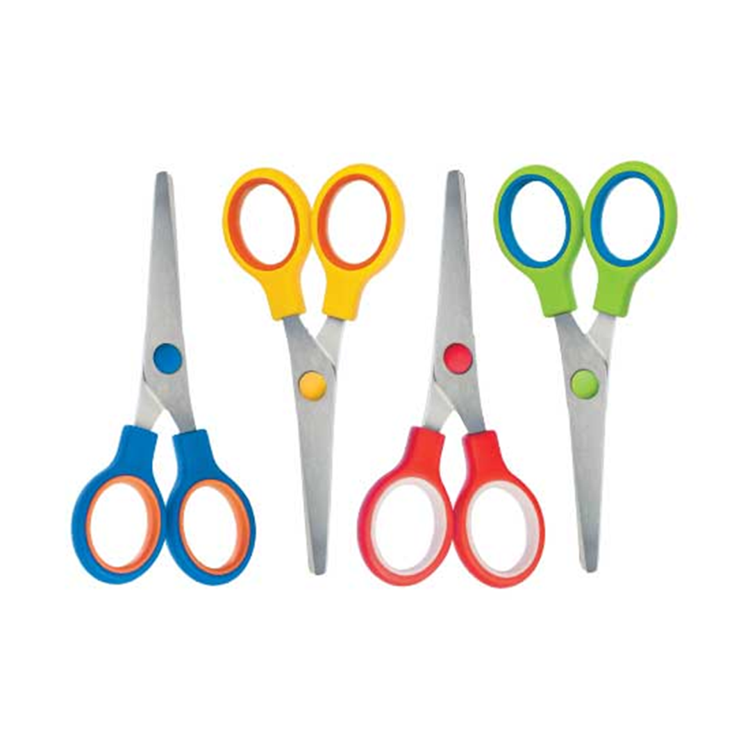 Forbice Bicolore Gommata 13 Cm — immagine 2