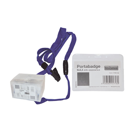Portabadge Flessibile In Pvc Lucido 5,5x9 Cm