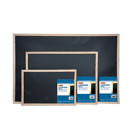 Lavagna Nera Con Cornice In Legno 30x45 Cm