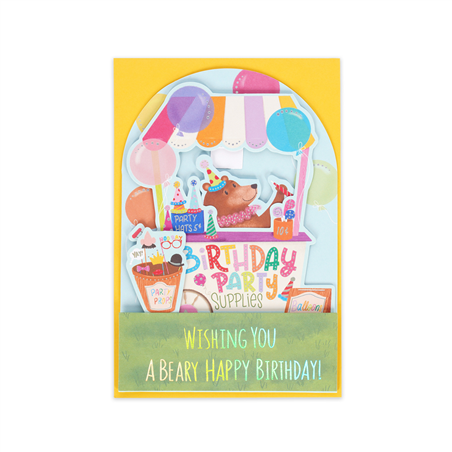 Biglietto Pop Up Teddy Cart