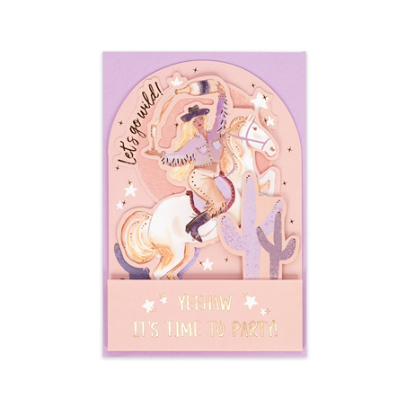 Biglietto Pop Up Cowgirl
