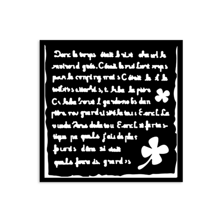 Stencil Media 12x12 Spessore 0,25mm Arte Del Viaggiare Lettera Fatta A Mano
