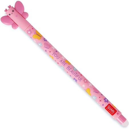 Penna Gel Cancellabile Farfalla Inchiostro Rosa
