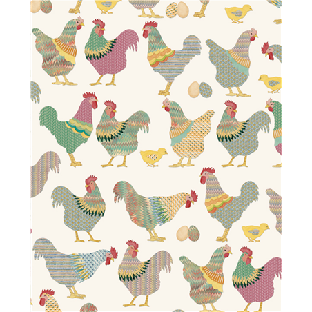 Carta Regalo 70x100  Galline In Carta