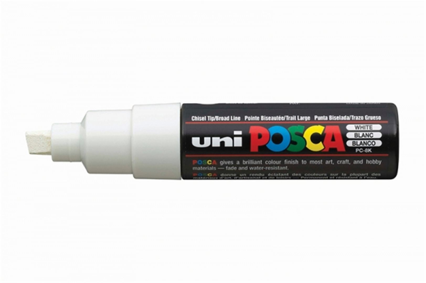 Pennarello Posca Punta Larga Scalpello Pc-8k Bianco — immagine 3