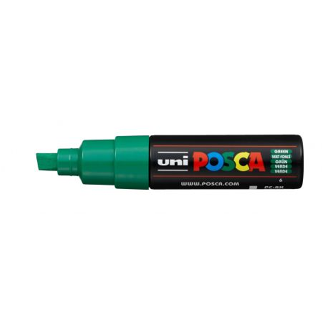 Pennarello Posca Punta Larga Scalpello Pc-8k Verde — immagine 3