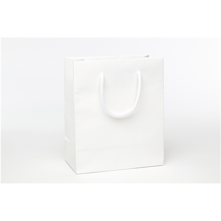 Busta Shopper Lux 14x14+7 180 Gr Opaca Bianco 01