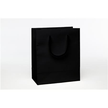 Busta Shopper Lux 25x35+24 180 Gr Opaca Nero 09